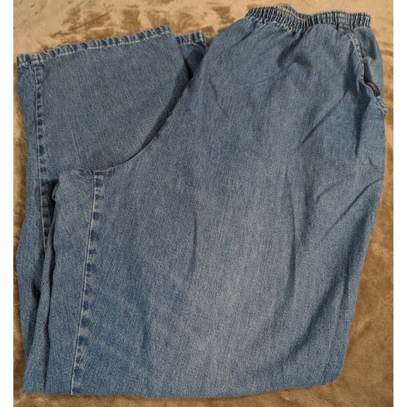 Vintage Chic Jeans Plus Size 20WP Petite Denim PullOn Elastic Waist Pockets - Picture 1 of 5